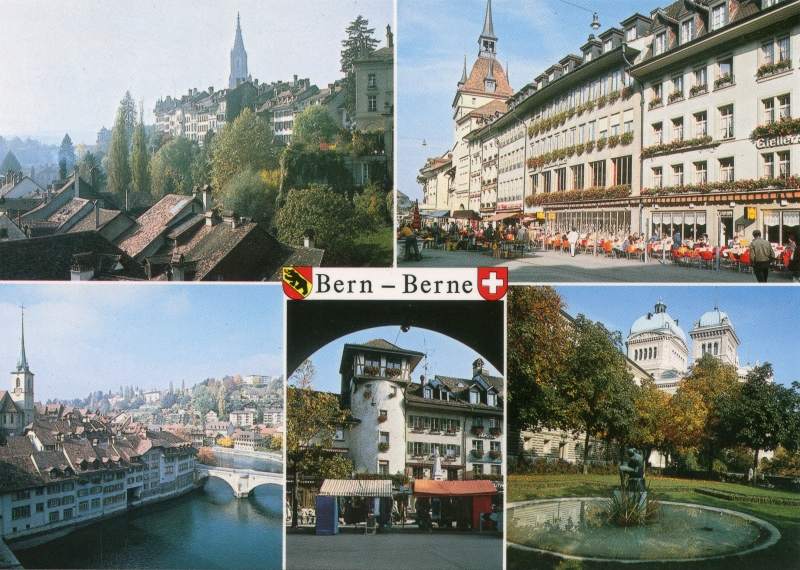 Keywords: Scrapbook Postcard Switzerland Bern