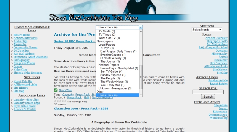 V3 - Articles Menu
First v3 layout.  Minor menu changes came later with text in blocks and more of a menu look.  Header image by Kathie.  First use of wordpress script
Keywords: Web Design