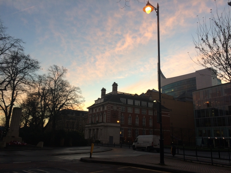 Forbury Hotel
Sunrise on a December morning 
Keywords: iPhone Reading Forbury Gardens