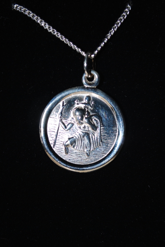 Saint Christopher Necklace
Present for both Godsons.  Each engraved with their name on the reverse
Keywords: Necklace Nikon