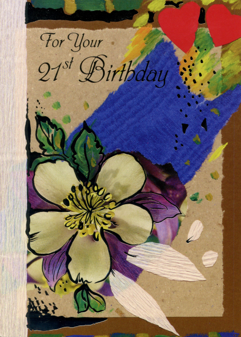 21st Birthday Card
Nan and Gramp
Keywords: Scrapbook 21st Birthday Card