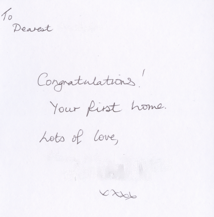 New Home Card
Ma, Nan. Bro, DR
Keywords: Scrapbook New Home Card