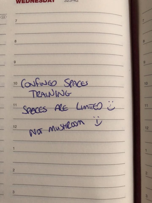 Note in diary
I don't remember writing it but it's definitely something I'd do. I'm hilarious :) 
Keywords: iPhone Writing
