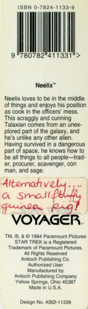 Neelix Bookmark 
EP
Keywords: Scrapbook Teacher