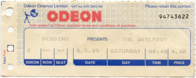 Cinema Ticket
The Waterboy
Keywords: Scrapbook Cinema Ticket