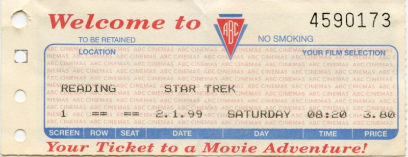 Cinema Ticket
Star Trek Insurrection
Keywords: Scrapbook Cinema Ticket