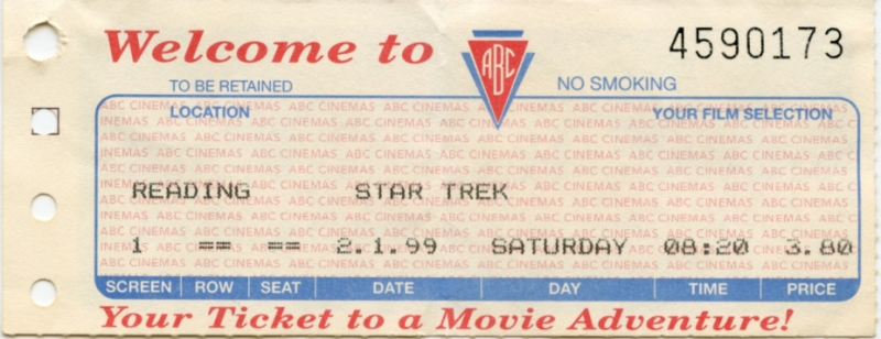 Cinema Ticket
Star Trek Insurrection
Keywords: Scrapbook Cinema Ticket