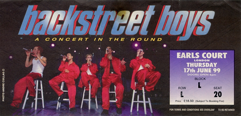 Concert Ticket
Backstreet Boys Earls Court
Keywords: Scrapbook Concert Ticket