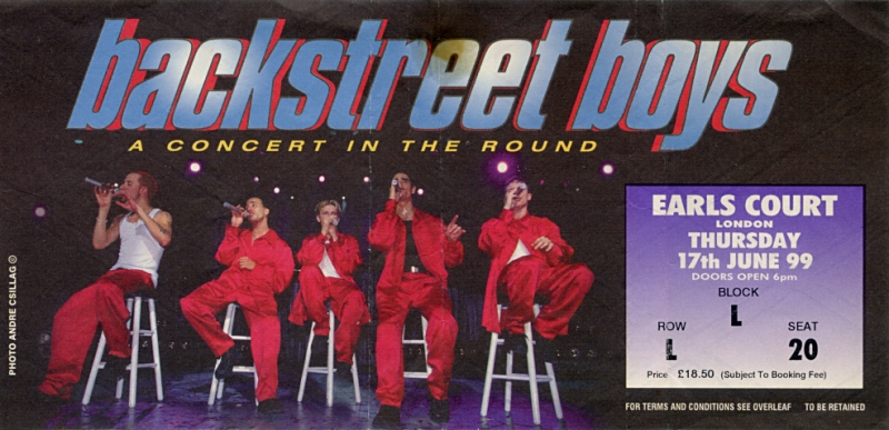 Concert Ticket
Backstreet Boys Earls Court
Keywords: Scrapbook Concert Ticket