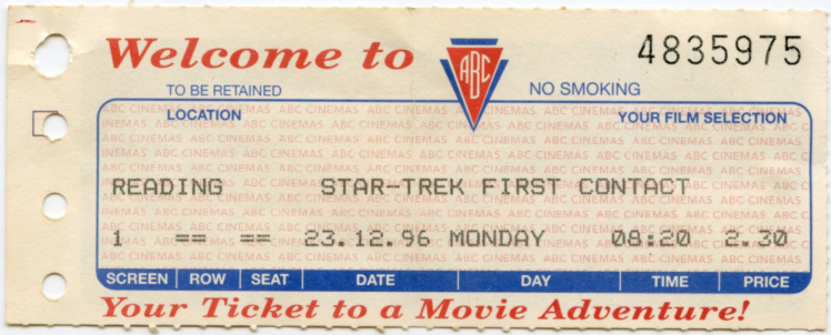 Cinema Ticket
Star Trek First Contact
Keywords: Scrapbook Cinema Ticket