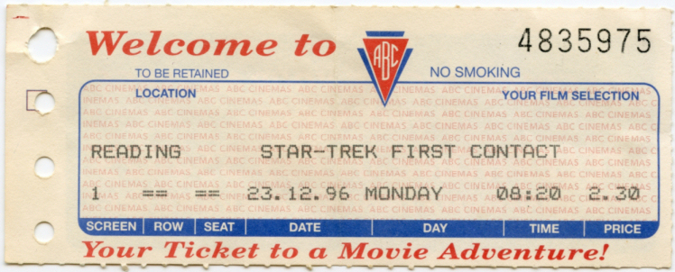 Cinema Ticket
Star Trek First Contact
Keywords: Scrapbook Cinema Ticket