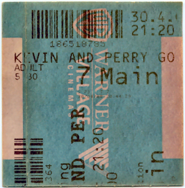 Cinema Ticket
Kevin and Perry Go Large
Keywords: Scrapbook Cinema Ticket