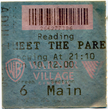 Cinema Ticket
Meet the Parents
Keywords: Scrapbook Cinema Ticket