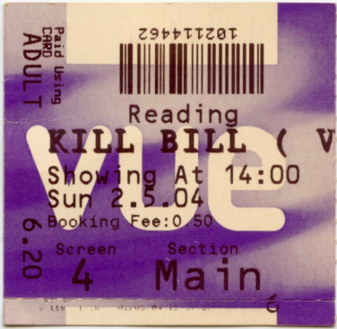 Cinema Ticket
Kill Bill Vol 2 
Keywords: Scrapbook Cinema Ticket