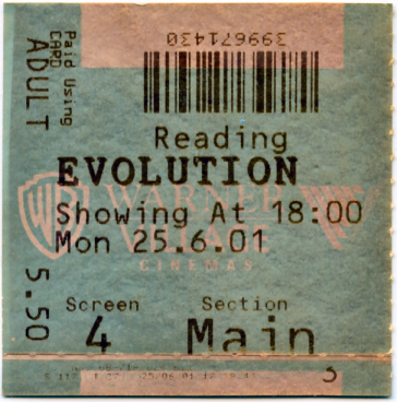 Cinema Ticket
Evolution
Keywords: Scrapbook Cinema Ticket