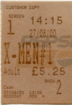 Cinema Ticket
The X-Men
Keywords: Scrapbook Cinema Ticket