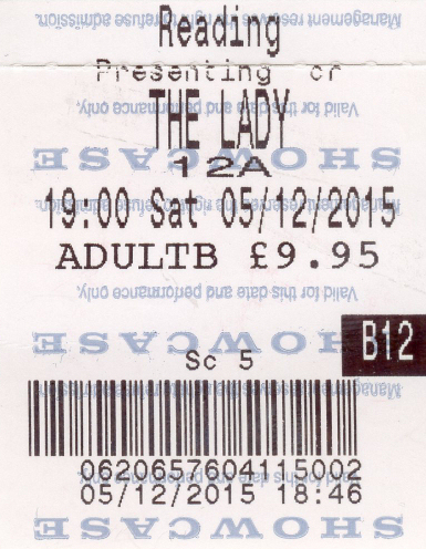 Cinema Ticket
The Lady In The Van - Has anyone seen my Complete Talking Heads book?
Keywords: Scrapbook Cinema Ticket