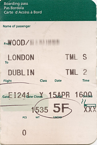 Travel Ticket
Keywords: Scrapbook Ireland Dublin Travel Ticket
