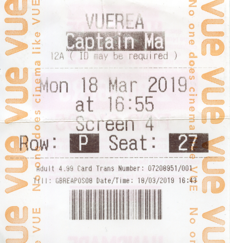 Cinema Ticket
Keywords: Scrapbook Cinema Ticket
